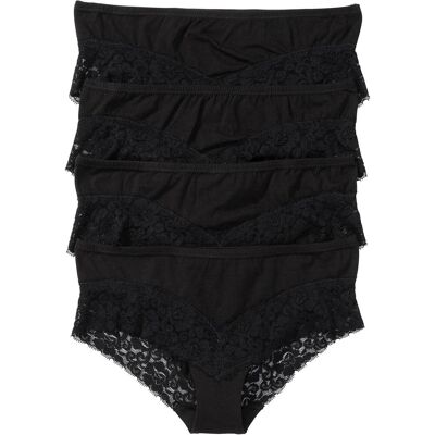 bonprix Panty mit Spitze (4er Pack)schwarz 36Damen bonprix Panty mit Spitze (4er Pack)schwarz 36Damen