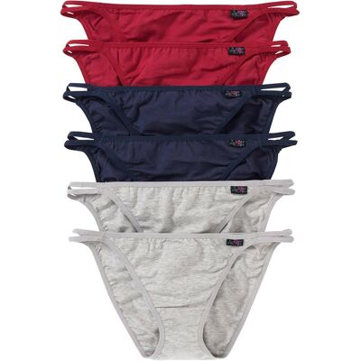 bonprix Tanga Slip mit weicher Bio-Baumwolle (6er Pack)grau 52Damen bonprix Tanga Slip mit weicher Bio-Baumwolle (6er Pack)grau 52Damen