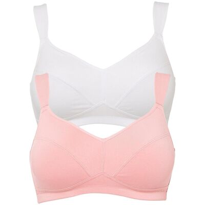 bonprix BH ohne Bügel mit Bio-Baumwolle (2er Pack)weiß 90Damen bonprix BH ohne Bügel mit Bio-Baumwolle (2er Pack)weiß 90Damen