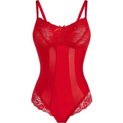 bonprix Medium Shape Body mit Spitzerot 46Damen bonprix Medium Shape Body mit Spitzerot 46Damen