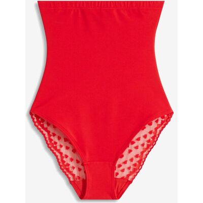 bonprix Strong Highwaist Shape Panty mit Herzchenspitzerot 42Damen bonprix Strong Highwaist Shape Panty mit Herzchenspitzerot 42Damen