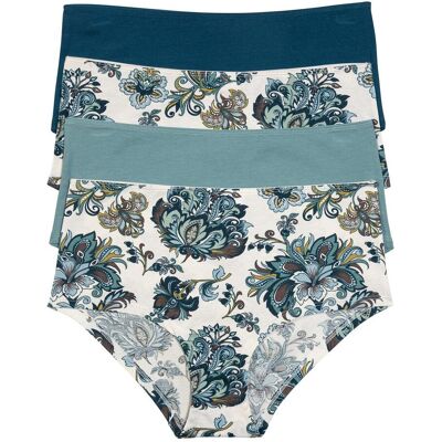 bonprix Maxipanty mit weicher Baumwolle (4er Pack)blau 36Damen bonprix Maxipanty mit weicher Baumwolle (4er Pack)blau 36Damen