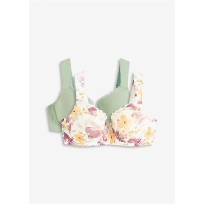bonprix Schalen-BH mit Bügel mit Bio-Baumwolle (2er Pack)grün 95Damen bonprix Schalen-BH mit Bügel mit Bio-Baumwolle (2er Pack)grün 95Damen
