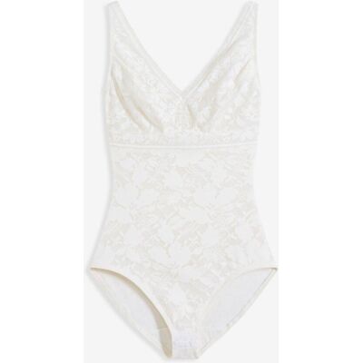bonprix Medium Shape Body mit Spitzeweiß 40Damen bonprix Medium Shape Body mit Spitzeweiß 40Damen