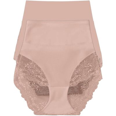 bonprix Medium Lasercut Shape Panty (2er Pack)beige 46Damen bonprix Medium Lasercut Shape Panty (2er Pack)beige 46Damen