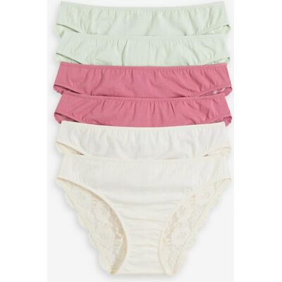 bonprix Slip mit Spitze (6er Pack)weiß 44Damen bonprix Slip mit Spitze (6er Pack)weiß 44Damen