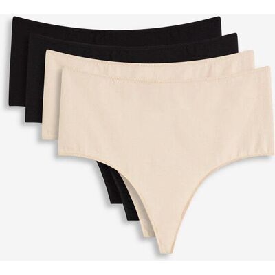 bonprix Highwaist String mit weicher Baumwolle (4er Pack)schwarz 52Damen bonprix Highwaist String mit weicher Baumwolle (4er Pack)schwarz 52Damen