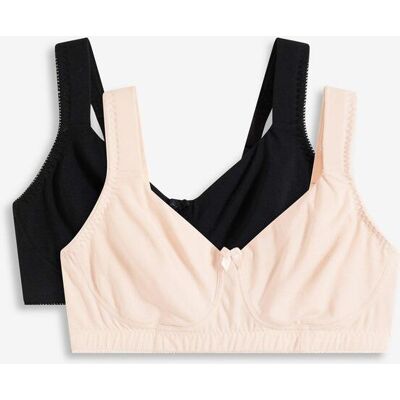 bonprix Ungepolsterter T-Shirt BH ohne Bügel mit Bio-Baumwolle (2er Pack)beige 100Damen bonprix Ungepolsterter T-Shirt BH ohne Bügel mit Bio-Baumwolle (2er Pack)beige 100Damen