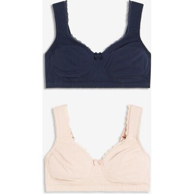 bonprix Minimizer T-Shirt-BH ohne Bügel mit Bio-Baumwolle (2er Pack)blau 75Damen bonprix Minimizer T-Shirt-BH ohne Bügel mit Bio-Baumwolle (2er Pack)blau 75Damen