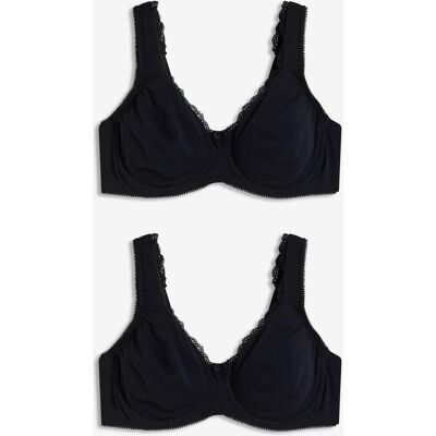 bonprix Minimizer T-Shirt-BH mit Bügel mit Bio-Baumwolle (2er Pack)schwarz 95Damen bonprix Minimizer T-Shirt-BH mit Bügel mit Bio-Baumwolle (2er Pack)schwarz 95Damen