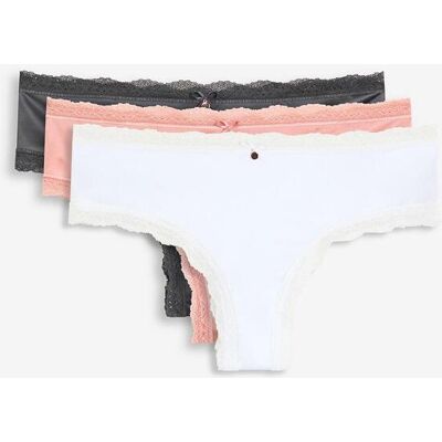 bonprix Brazilslip mit Glanzeffekt (3er Pack)grau 52Damen bonprix Brazilslip mit Glanzeffekt (3er Pack)grau 52Damen