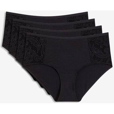 bonprix Maxipanty aus softem Modal (4er Pack)schwarz 52Damen bonprix Maxipanty aus softem Modal (4er Pack)schwarz 52Damen