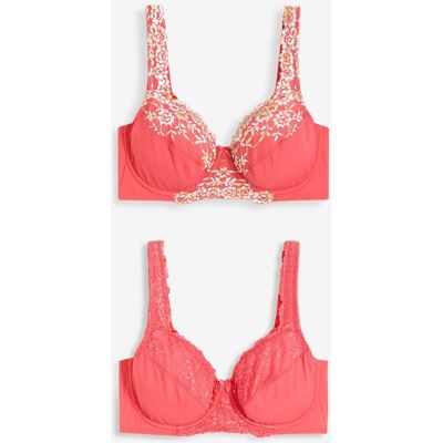 bonprix Bügel-BH mit filigraner Spitze (2er Pack)pink 90Damen bonprix Bügel-BH mit filigraner Spitze (2er Pack)pink 90Damen