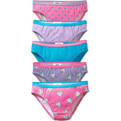 bonprix Slip mit weicher Baumwolle (5er Pack)blau 116Mädchen bonprix Slip mit weicher Baumwolle (5er Pack)blau 116Mädchen