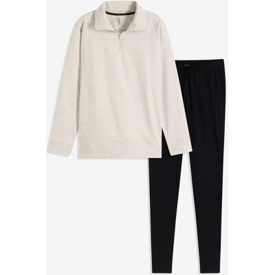 bonprix Loungewear Sweat Hausanzug mit Leggingsweiß 52Damen bonprix Loungewear Sweat Hausanzug mit Leggingsweiß 52Damen