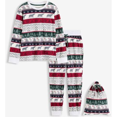 bonprix Damen Pyjama aus weicher Baumwolle mit Geschenktascheweiß 44Damen bonprix Damen Pyjama aus weicher Baumwolle mit Geschenktascheweiß 44Damen