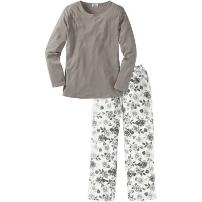 bonprix Pyjama aus reiner Bio-Baumwollegrau 32Damen bonprix Pyjama aus reiner Bio-Baumwollegrau 32Damen
