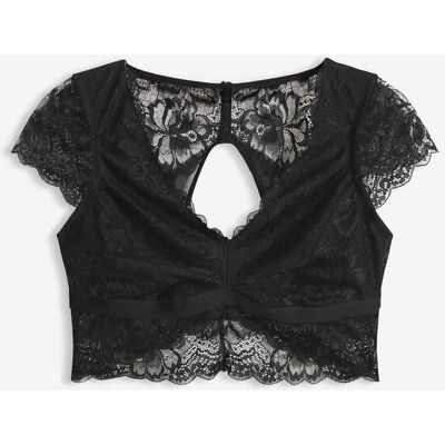 bonprix Bustier ohne Bügel mit floraler Spitzeschwarz 36Damen bonprix Bustier ohne Bügel mit floraler Spitzeschwarz 36Damen