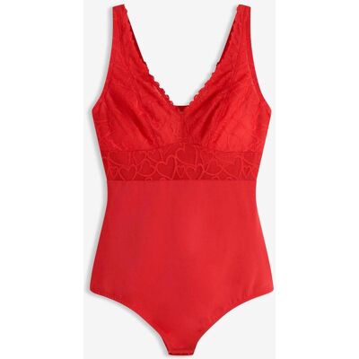 bonprix Medium Shape Body mit Herzchenspitzerot 36Damen bonprix Medium Shape Body mit Herzchenspitzerot 36Damen