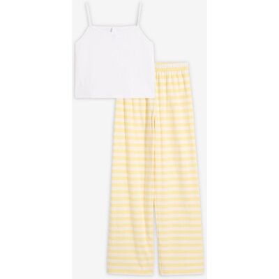 bonprix Pyjama mit weicher Baumwollegelb 176Mädchen bonprix Pyjama mit weicher Baumwollegelb 176Mädchen