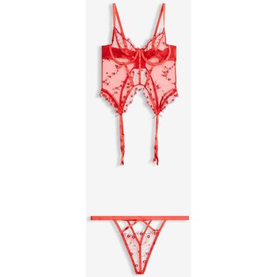 bonprix Corsage und Tanga String (2-tlg.Set)rot 80Damen bonprix Corsage und Tanga String (2-tlg.Set)rot 80Damen