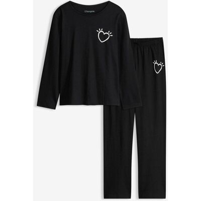 bonprix Pyjama aus weicher Baumwolleschwarz 56Damen bonprix Pyjama aus weicher Baumwolleschwarz 56Damen