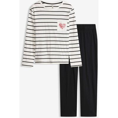 bonprix Pyjama aus reiner Baumwolleweiß 56Damen bonprix Pyjama aus reiner Baumwolleweiß 56Damen