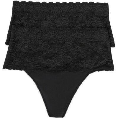 bonprix Medium Shape String (2er Pack)schwarz 38Damen bonprix Medium Shape String (2er Pack)schwarz 38Damen