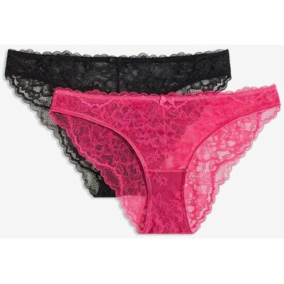bonprix Minislip aus Spitze (2er Pack)pink 52Damen bonprix Minislip aus Spitze (2er Pack)pink 52Damen