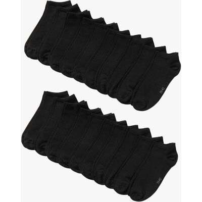 bonprix Sneakersocken mit Bio-Baumwolle (20er Pack)schwarz 35false bonprix Sneakersocken mit Bio-Baumwolle (20er Pack)schwarz 35false