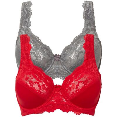 bonprix Minimizer-BH (2er-Pack)rot 105Damen bonprix Minimizer-BH (2er-Pack)rot 105Damen