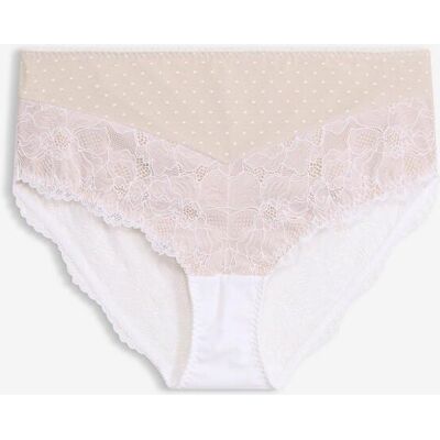 bonprix Maxislip mit edler Spitzeweiß 36Damen bonprix Maxislip mit edler Spitzeweiß 36Damen