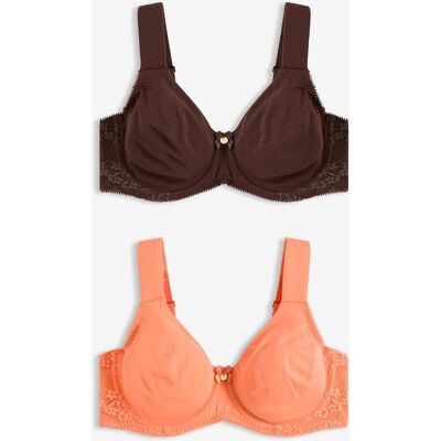 bonprix T-Shirt BH mit Bügel mit Bio-Baumwolle (2er Pack)braun 75Damen bonprix T-Shirt BH mit Bügel mit Bio-Baumwolle (2er Pack)braun 75Damen