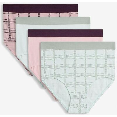bonprix Highwaist Slip (4er Pack) mit Bio-Baumwollelila 40Damen bonprix Highwaist Slip (4er Pack) mit Bio-Baumwollelila 40Damen