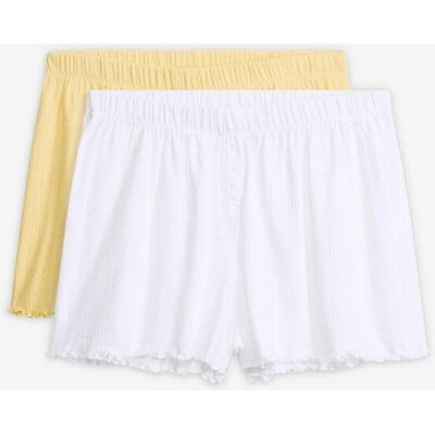 bonprix Schlafshorts aus Pointelle-Jersey (2er Pack)gelb 44Damen bonprix Schlafshorts aus Pointelle-Jersey (2er Pack)gelb 44Damen
