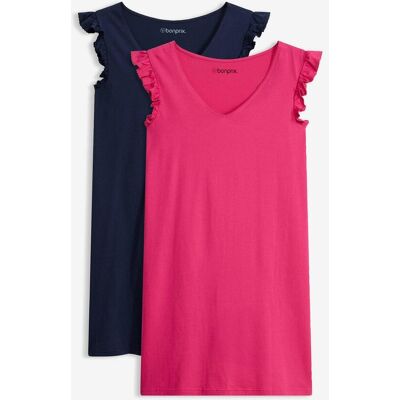 bonprix Kurzes Nachthemd aus reiner Baumwolle (2er Pack)pink 36Damen bonprix Kurzes Nachthemd aus reiner Baumwolle (2er Pack)pink 36Damen