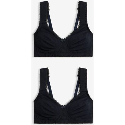bonprix Minimizer T-Shirt-BH ohne Bügel mit Bio-Baumwolle (2er Pack)schwarz 100Damen bonprix Minimizer T-Shirt-BH ohne Bügel mit Bio-Baumwolle (2er Pack)schwarz 100Damen