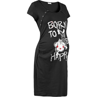 bonprix Still-Nachthemd mit Baumwolleschwarz 40Damen bonprix Still-Nachthemd mit Baumwolleschwarz 40Damen