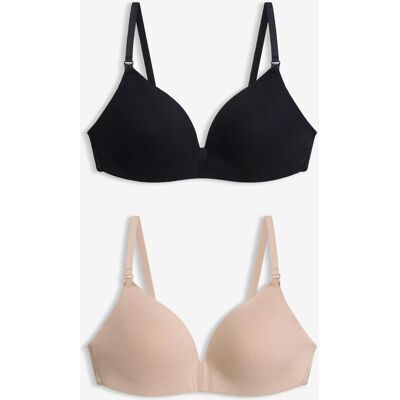 bonprix Wattierter Still-BH ohne Bügel mit Bio-Baumwolle (2er Pack)schwarz 85Damen bonprix Wattierter Still-BH ohne Bügel mit Bio-Baumwolle (2er Pack)schwarz 85Damen