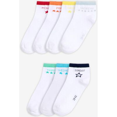 bonprix Kurzsocken mit Bio-Baumwolle (7er Pack)weiß 27Damen bonprix Kurzsocken mit Bio-Baumwolle (7er Pack)weiß 27Damen