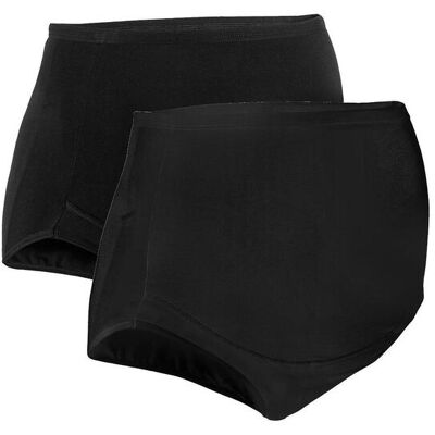 bonprix Umstandsslip mit Bio-Baumwolle (2er Pack)schwarz 36Damen bonprix Umstandsslip mit Bio-Baumwolle (2er Pack)schwarz 36Damen
