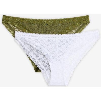 bonprix Minislip mit weicher Spitze (2er Pack)grün 36Damen bonprix Minislip mit weicher Spitze (2er Pack)grün 36Damen