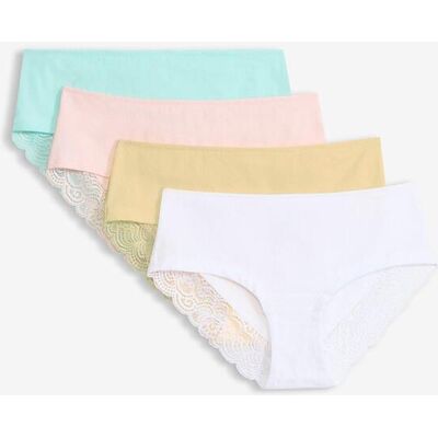 bonprix Panty aus weicher Baumwolle mit Spitzenband (4er Pack)gelb 56Damen bonprix Panty aus weicher Baumwolle mit Spitzenband (4er Pack)gelb 56Damen