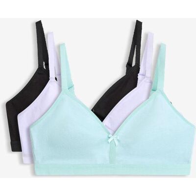 bonprix BH ohne Bügel mit Bio-Baumwolle (3er Pack)blau 95Damen bonprix BH ohne Bügel mit Bio-Baumwolle (3er Pack)blau 95Damen