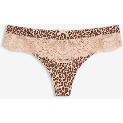 bonprix String Panty mit Leopardenmusterbeige 48Damen bonprix String Panty mit Leopardenmusterbeige 48Damen