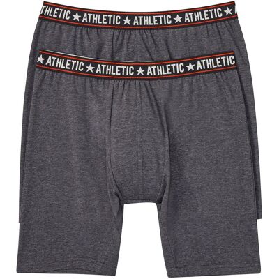 bonprix Lange Boxershorts eng mit Baumwolle (2er Pack)grau 10Herren bonprix Lange Boxershorts eng mit Baumwolle (2er Pack)grau 10Herren