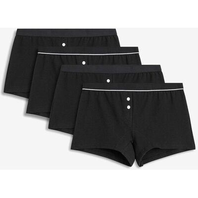 bonprix Damen Boxer mit Bio-Baumwolle (4er Pack)schwarz 52Damen bonprix Damen Boxer mit Bio-Baumwolle (4er Pack)schwarz 52Damen