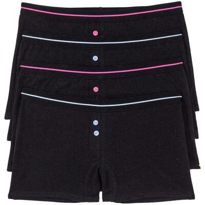 bonprix Damen Boxer mit weicher Baumwolle (4er Pack)schwarz 40Damen bonprix Damen Boxer mit weicher Baumwolle (4er Pack)schwarz 40Damen