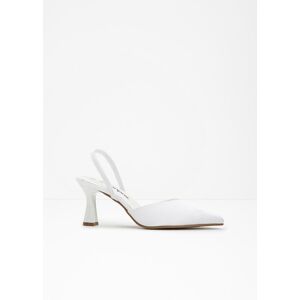 bonprix Slingpumps in Satin-Optikweiß 37Damen bonprix Slingpumps in Satin-Optikweiß 37Damen