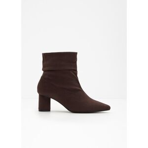 bonprix Stiefeletten mit Raffungbraun 42Damen bonprix Stiefeletten mit Raffungbraun 42Damen